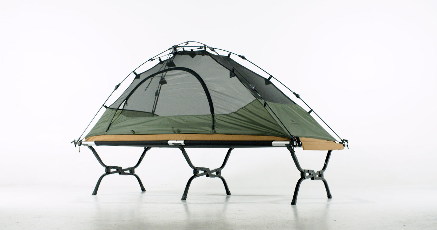 Combo "Lone Wolf" con Casa de Campaña "Vista 1" y Catre y Pad "Outfitter XXL" TETON