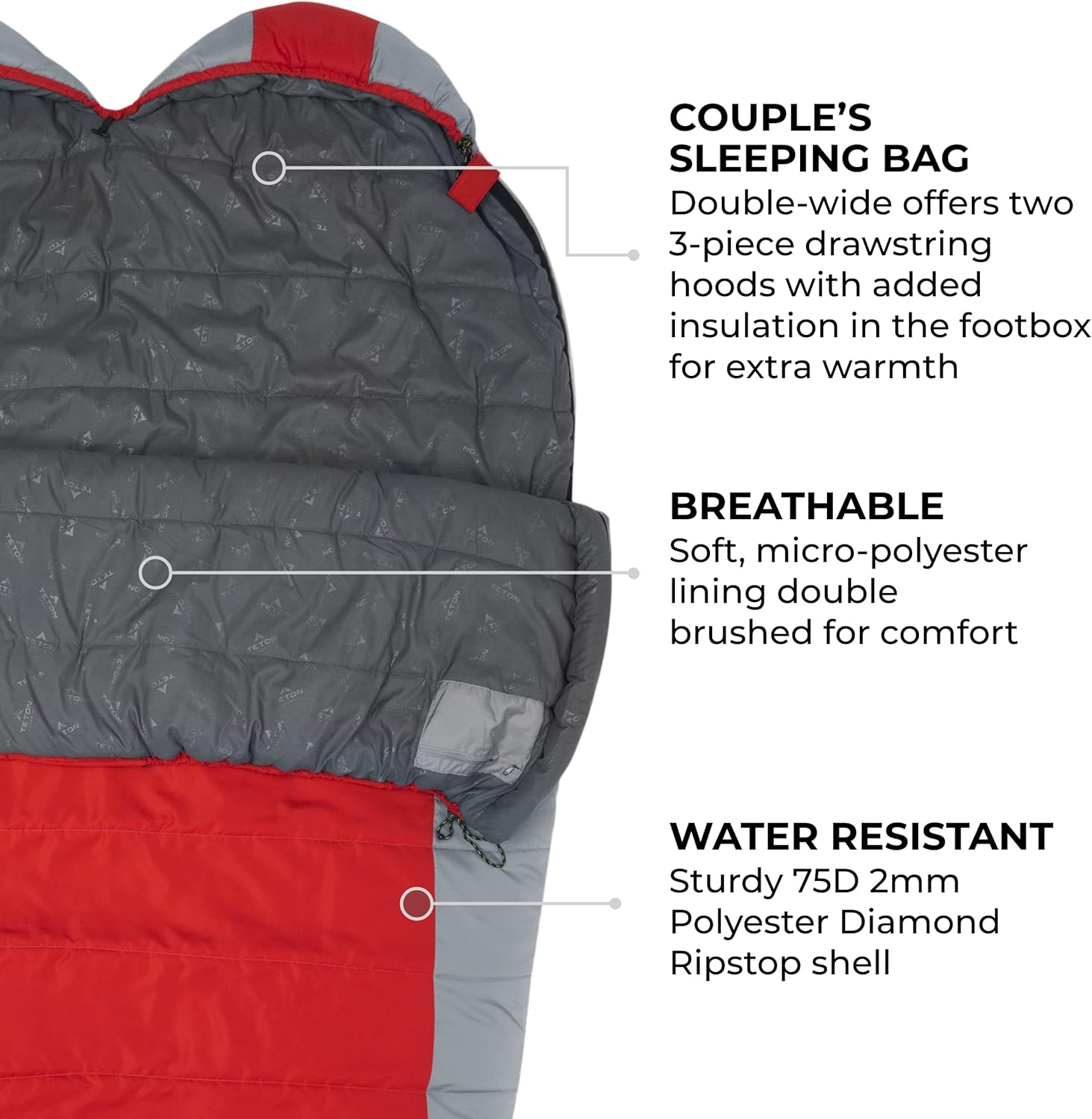 Sleeping para 2 Personas Tipo Momia TRACKER 5°F (-15°C) TETON