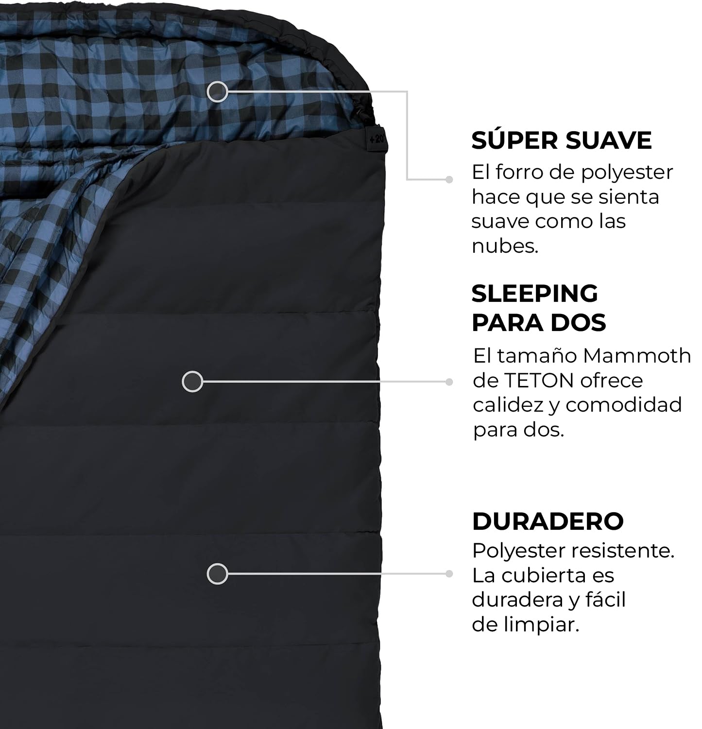 Sleeping Para Dos Personas Bridger Mammoth Canvas 20°F (-7°C) TETON