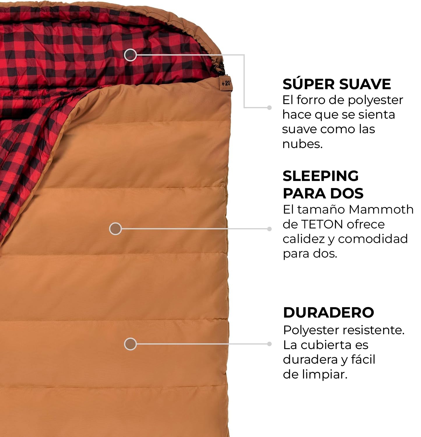 Sleeping Para Dos Personas Bridger Mammoth Canvas 20°F (-7°C) TETON