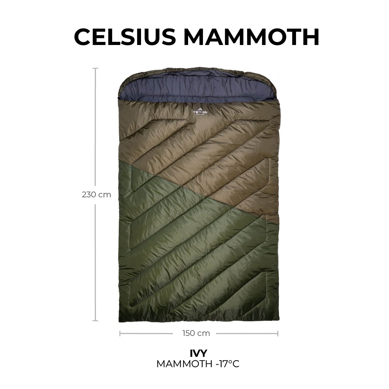 Sleeping Para 2 Personas "Celsius Mammoth" 0°F (-18°C) TETON
