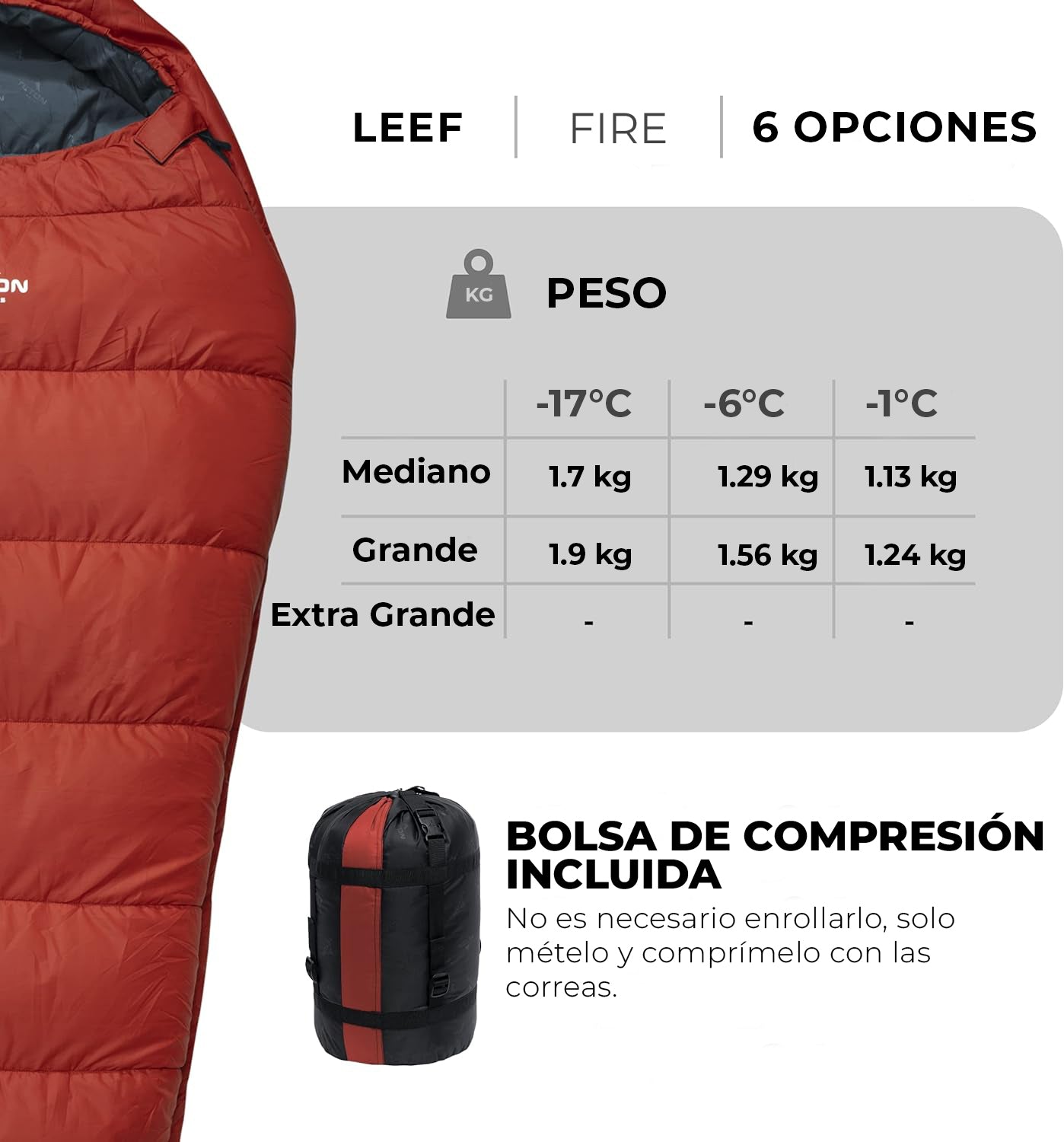 Sleeping Tipo Momia LEEF 30°F (-1°C) TETON