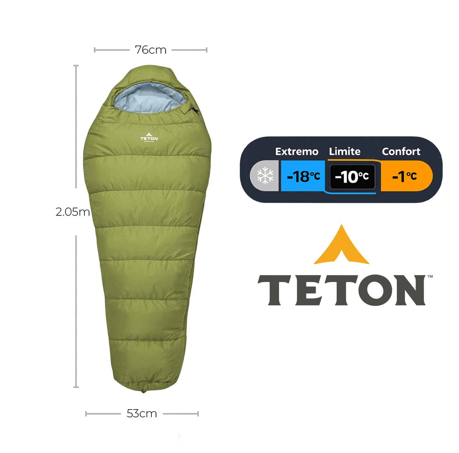 Sleeping Tipo Momia LEEF 0°F (-18°C) Alta Montaña TETON