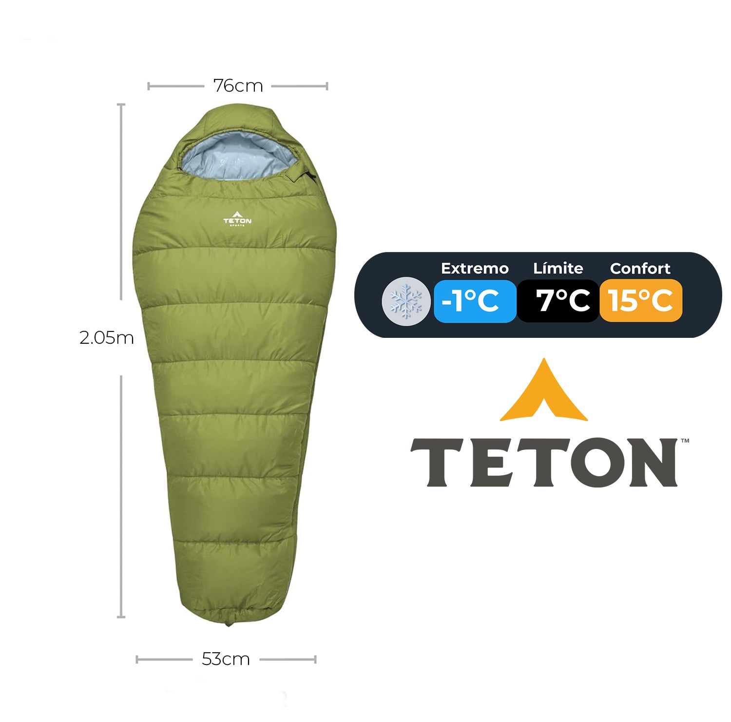 Sleeping Tipo Momia LEEF 30°F (-1°C) Grande TETON