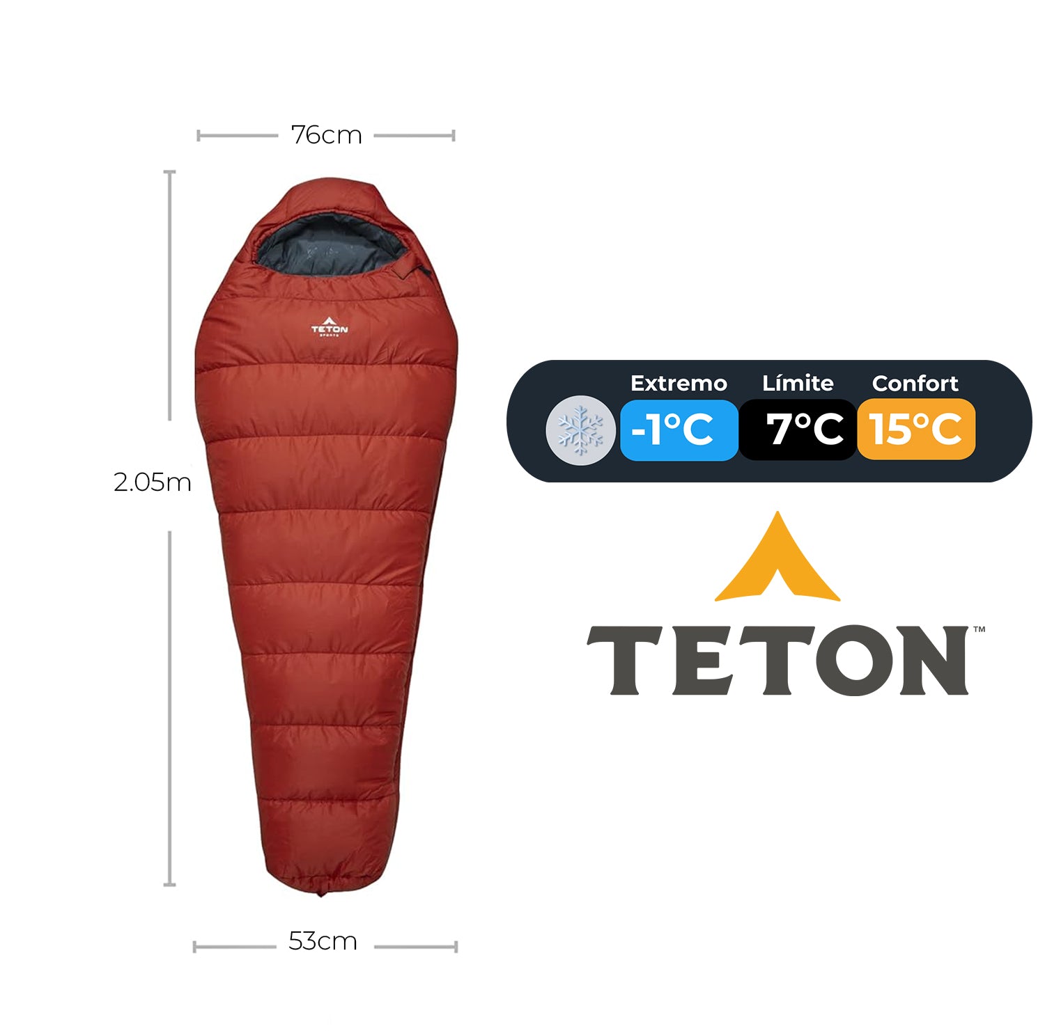 Sleeping Tipo Momia LEEF 30°F (-1°C) Grande TETON
