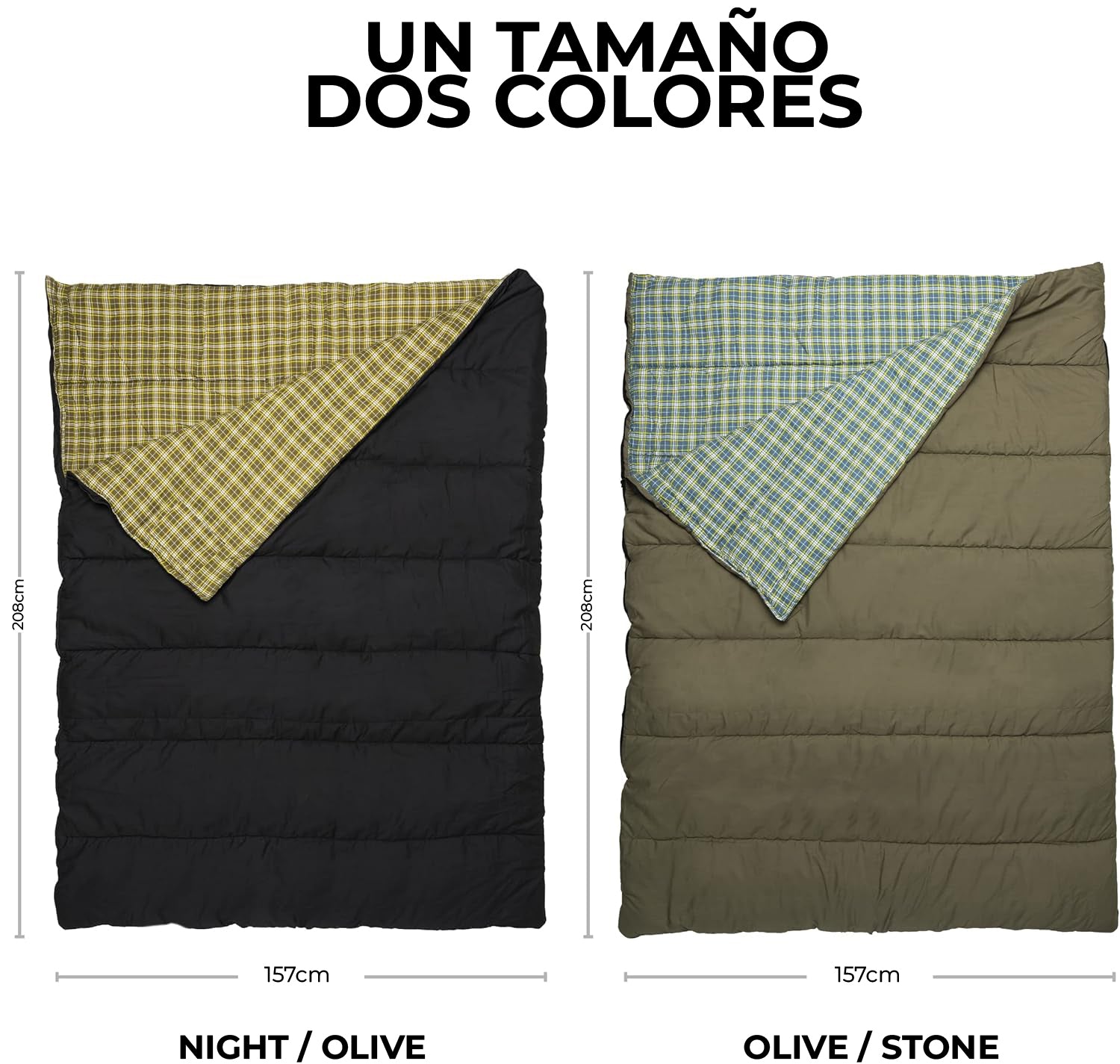 Sleeping Para 2 Personas "Evergreen Mammoth" 20°F (-7°C) TETON