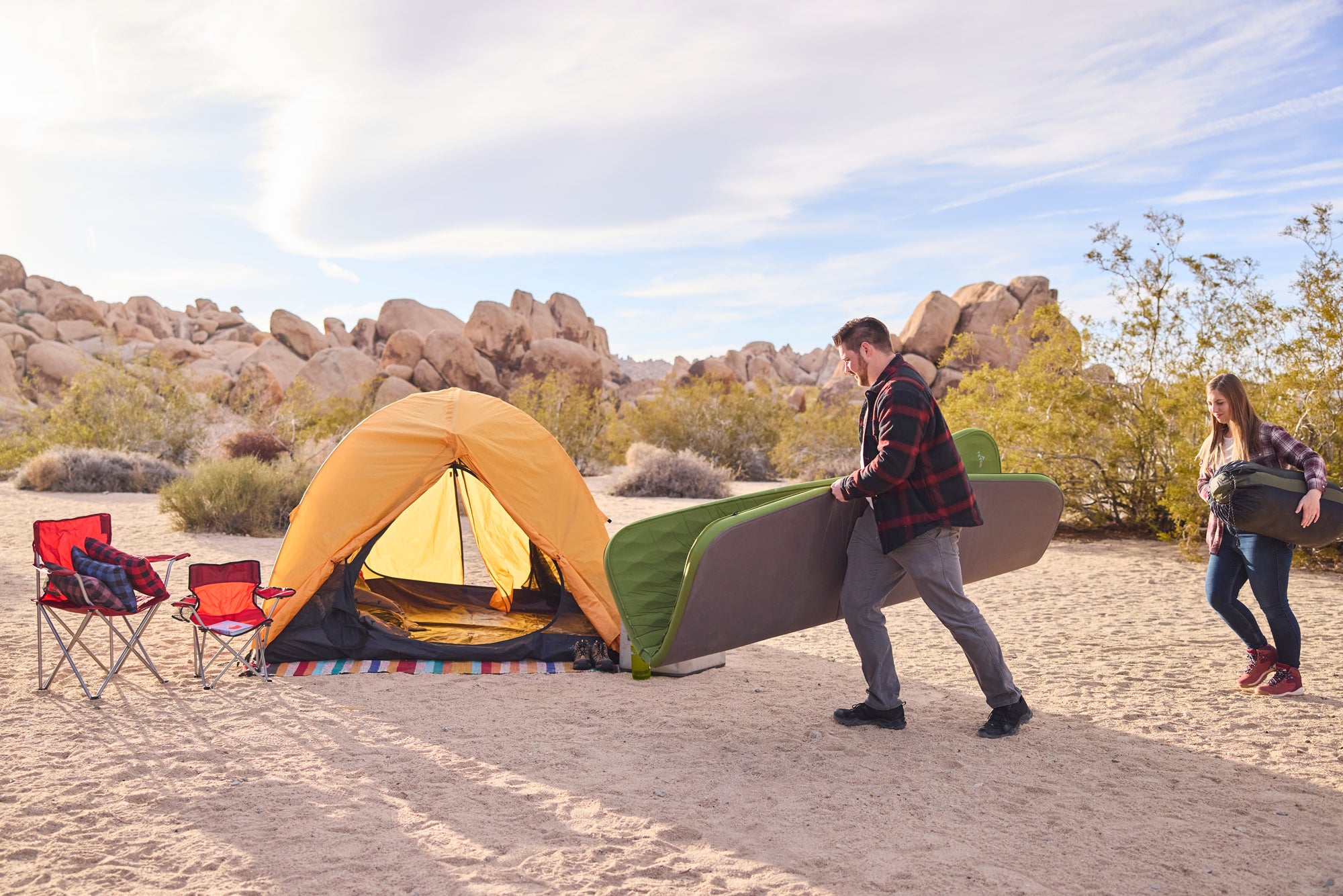 Bajo Sleeping Pad Doble Autoinflable Para Camping SEQUOIA MAMMOTH TETON