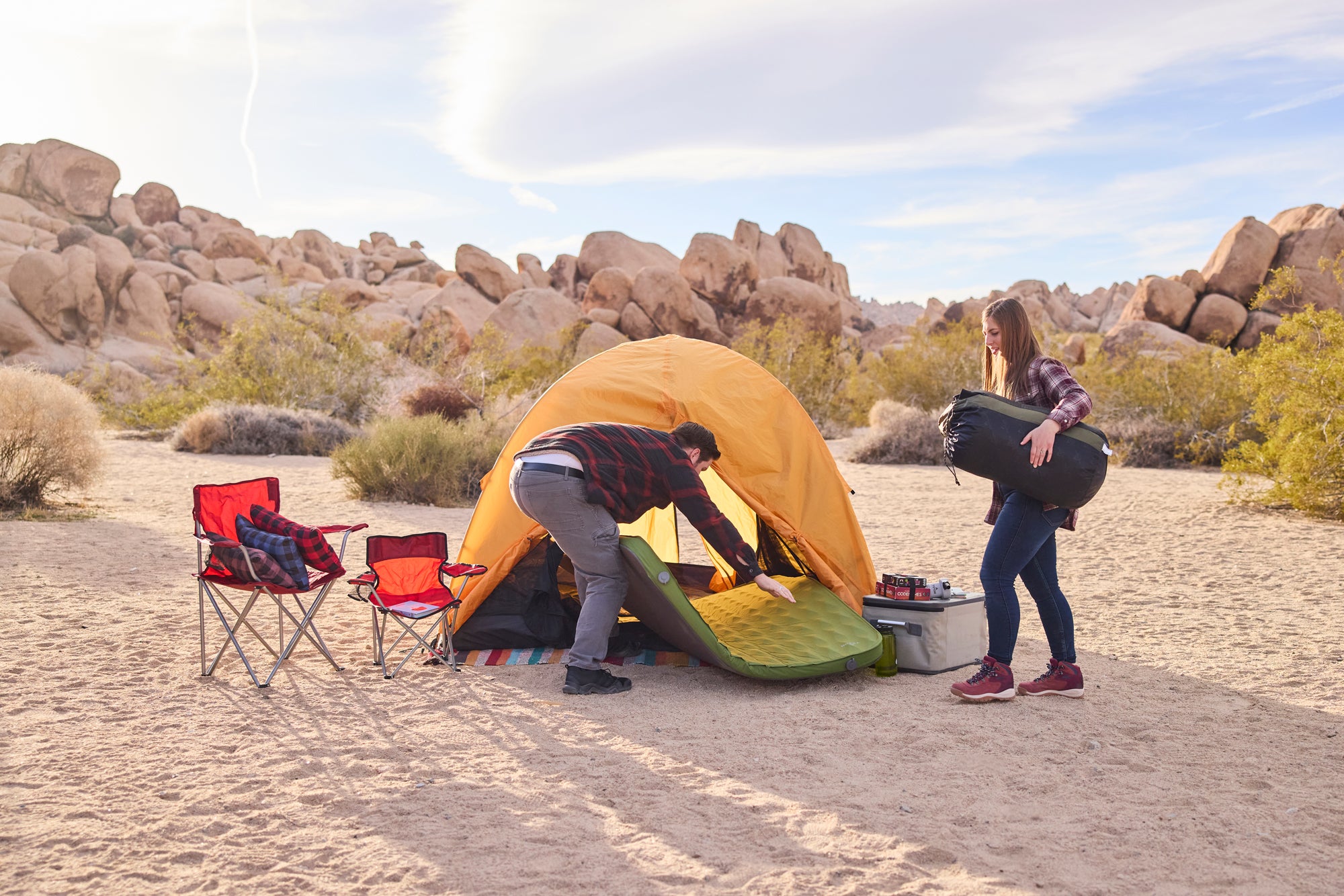 Bajo Sleeping Pad Doble Autoinflable Para Camping SEQUOIA MAMMOTH TETON