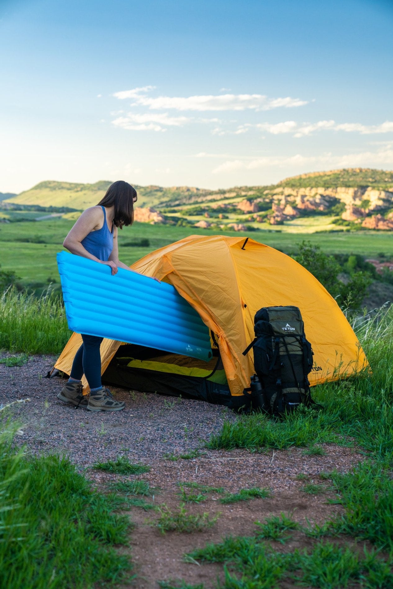 Bajo Sleeping Pad Individual Inflable Para Camping ALTOS TETON