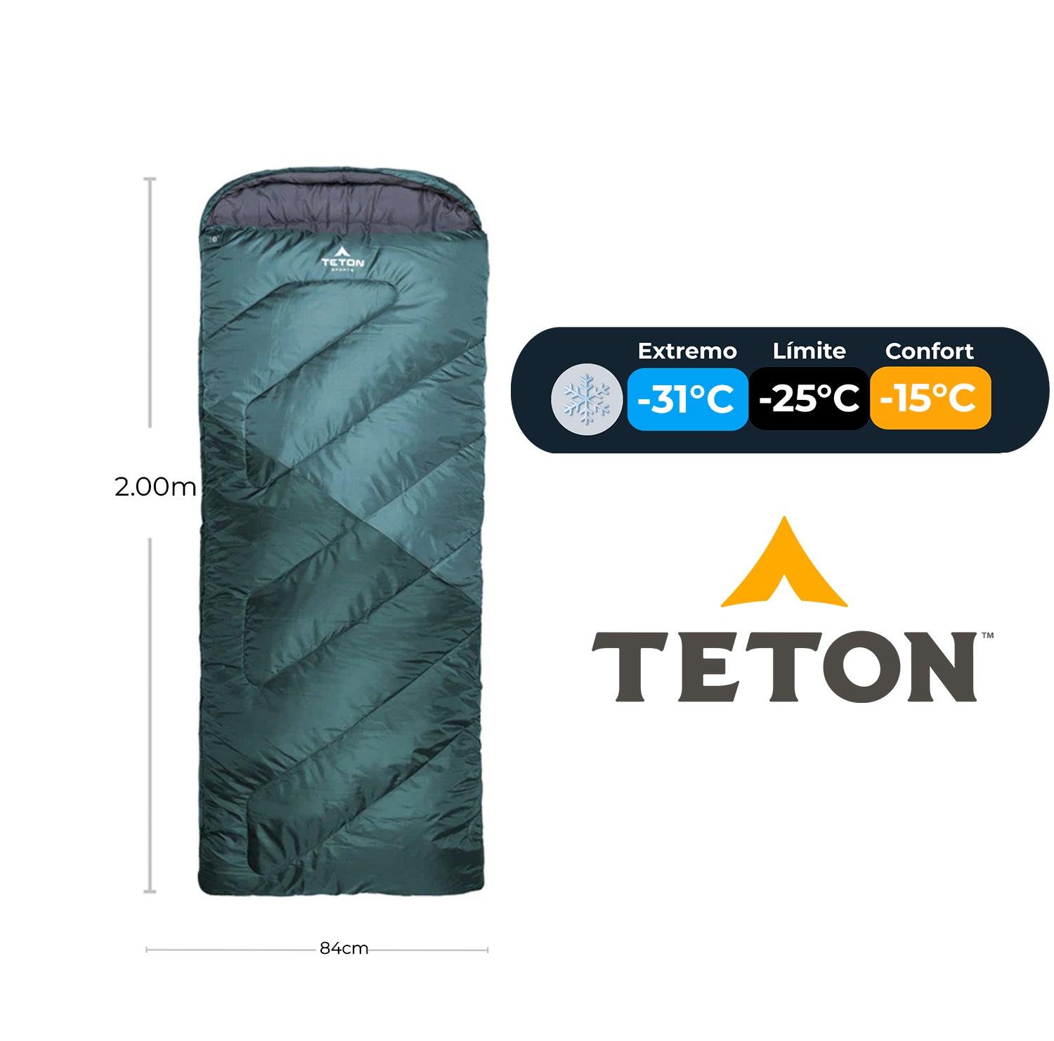 Sleeping Celsius -25°F (-31°C) TETON
