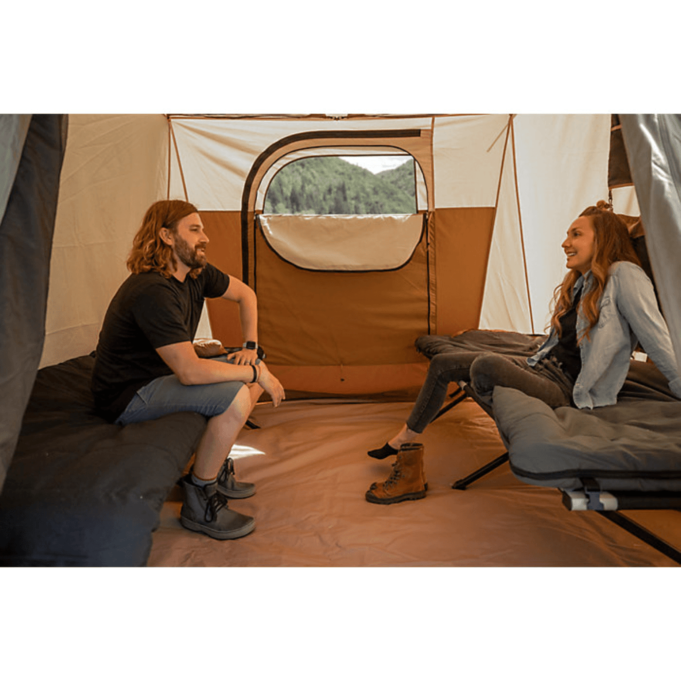 Casa de Campaña de Lona de Algodón Mesa 10' (3mx3m) Para 6 Personas (4 Estaciones) TETON