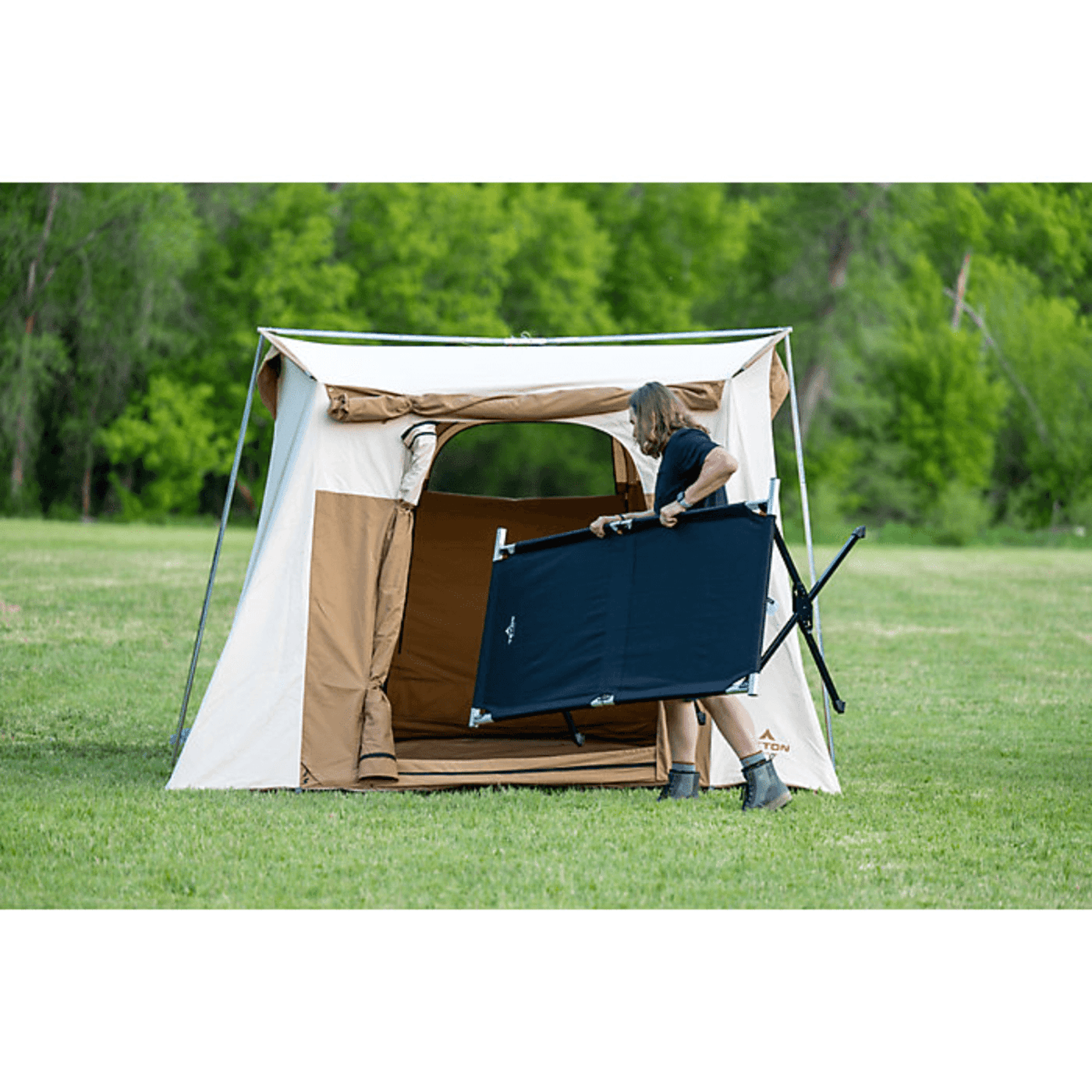 Casa de Campaña de Lona de Algodón Mesa 10' (3mx3m) Para 6 Personas (4 Estaciones) TETON