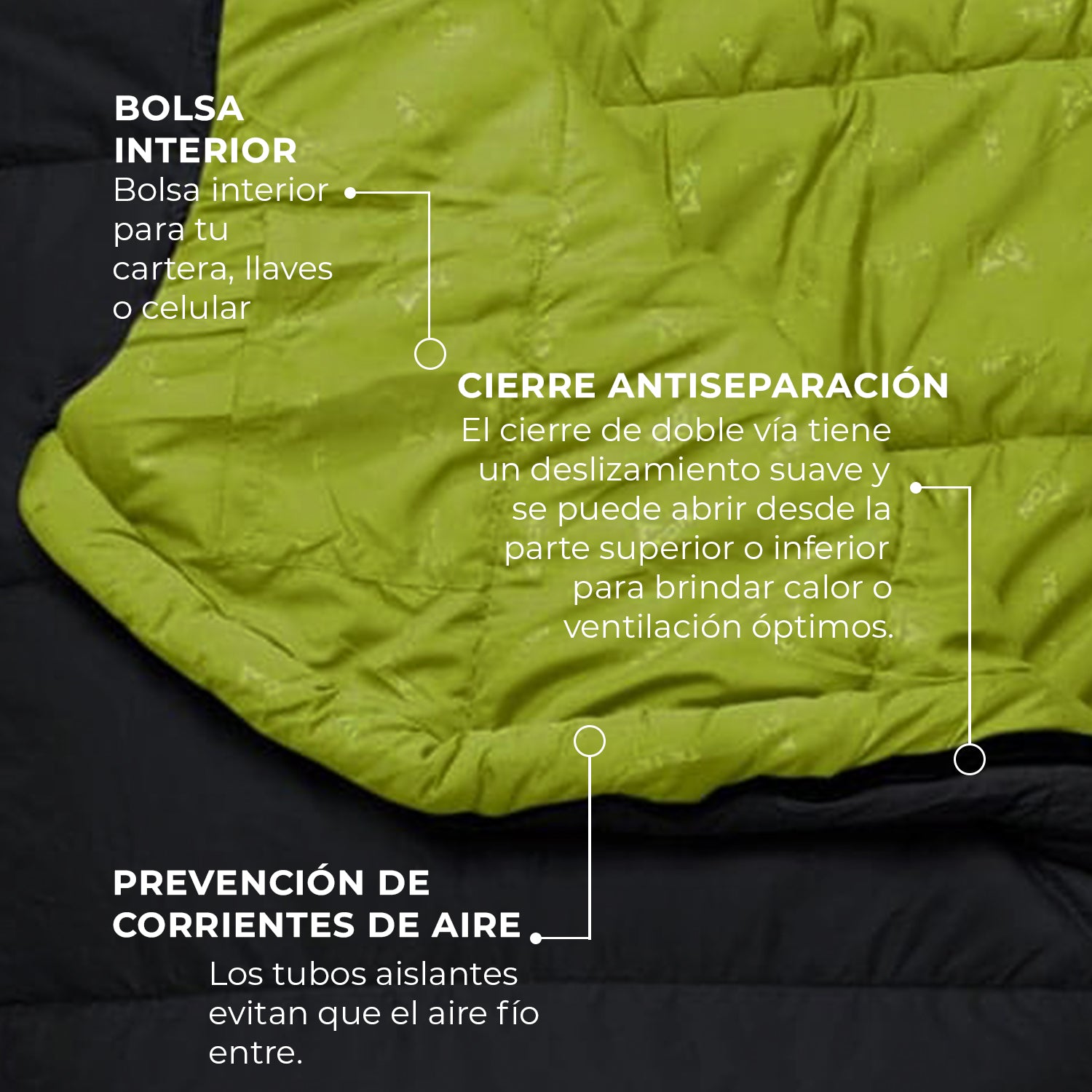 Sleeping Tipo Momia LEEF 20°F (-7°C) Extra Grande (2.21m) TETON