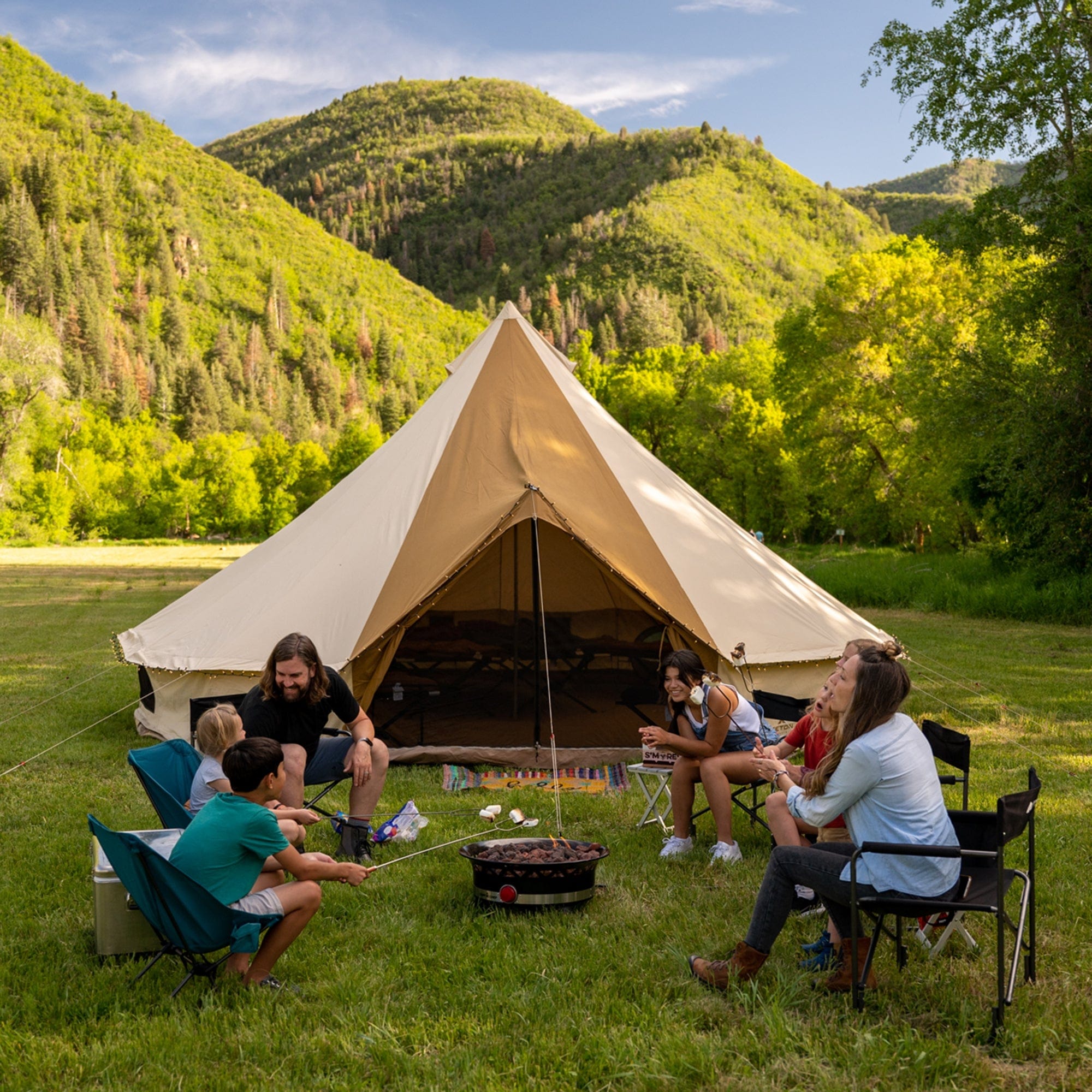 Casa de Campaña Carpa Para 8 Personas 4 Estaciones Sierra Canvas 16" TETON