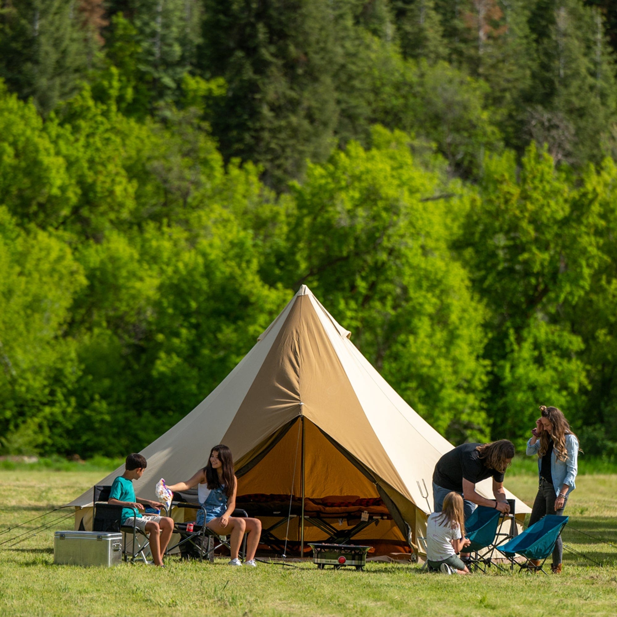 Casa de Campaña Carpa Para 8 Personas 4 Estaciones Sierra Canvas 16" TETON