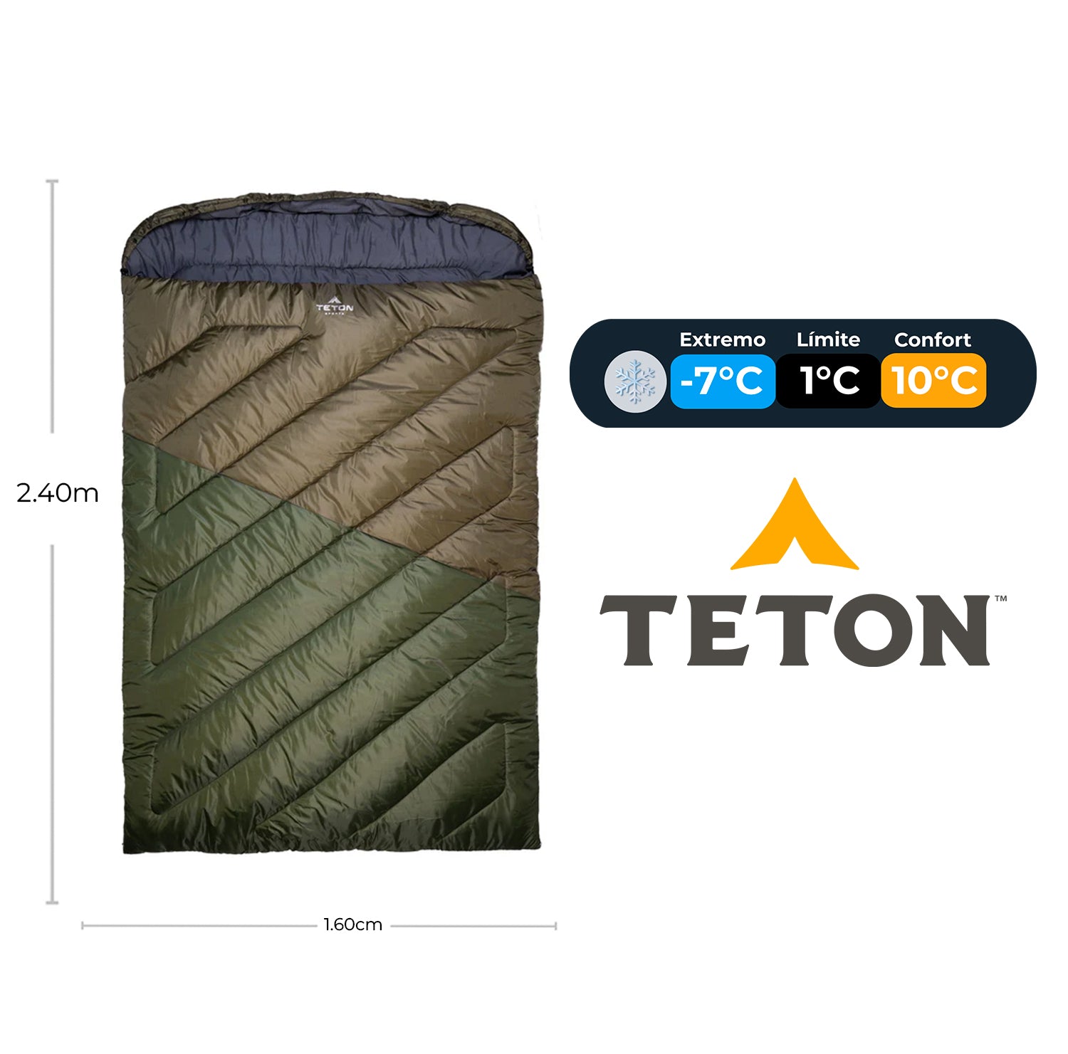 Sleeping Para 2 Personas "Celsius Mammoth" de 20°F (-7°C) TETON
