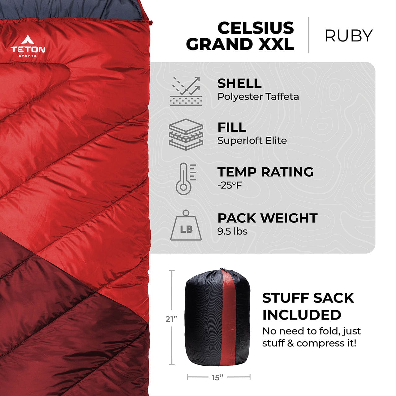 Sleeping Celsius Grand XXL -25°F (-31°C) TETON