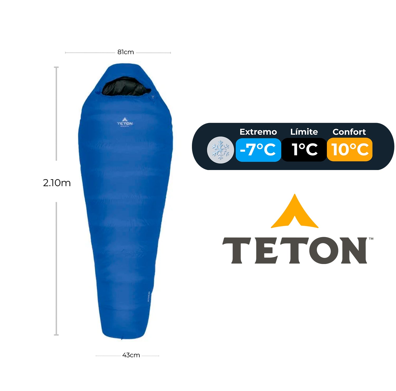 Sleeping Tipo Momia ALTOS 20°F (-7°C) de Plumón TETON