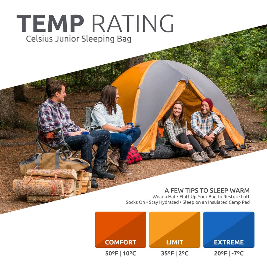 TETON Sports Celsius Junior 20˚F Sleeping Bag for Kids